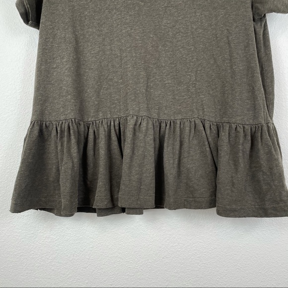 THE GREAT. Peplum Ruffle Tee Size 1 - Picture 4 of 12